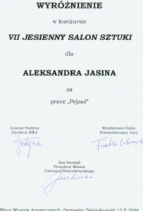 Диплом на Международном Художественном Салоне, Польша